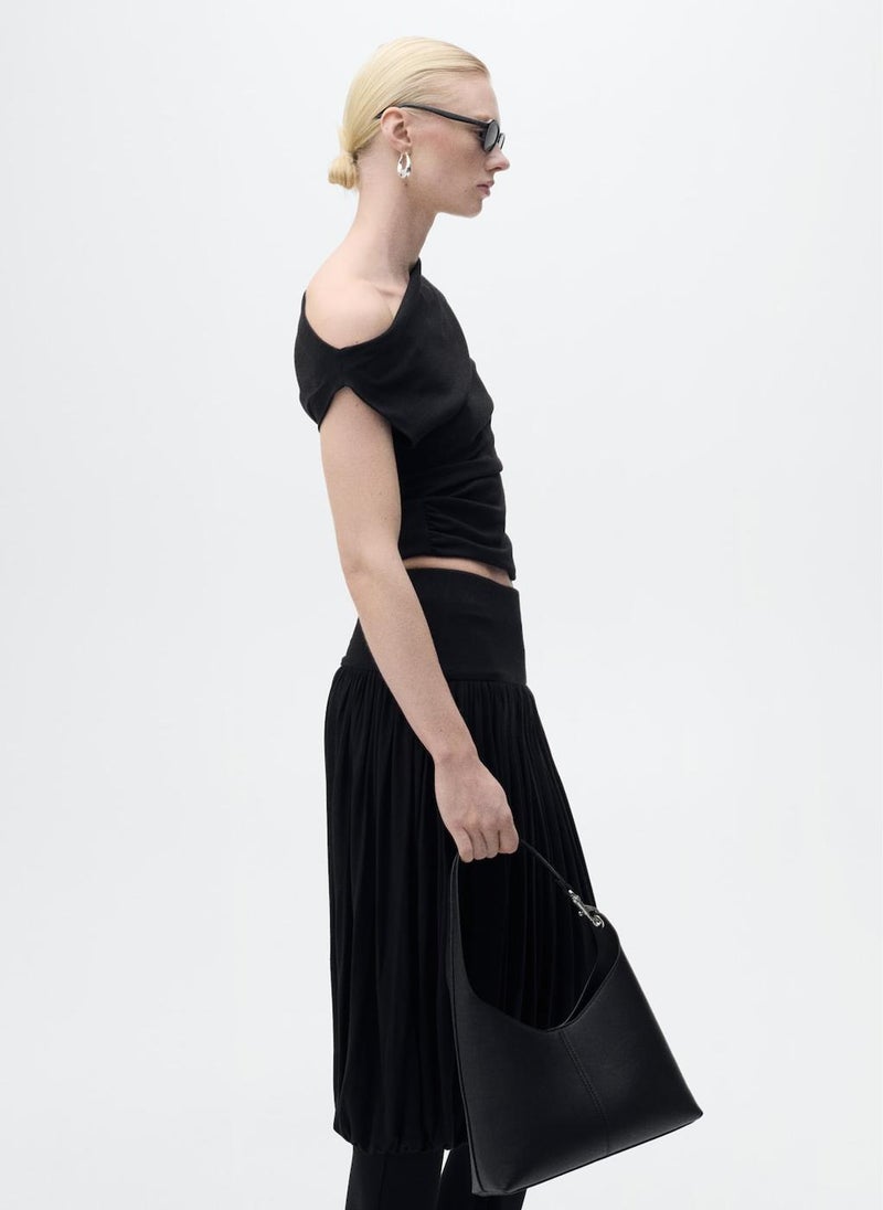 MANGO Casual Asymmetrical Linen Top  - Image 3