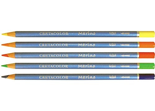 CRETACOLOR Marino Aquarelle Watercolor Pencil Set of 36 (Water Soluble Colour Pencils),Assorted,36 Count (Pack of 1),240 36 - Image 5