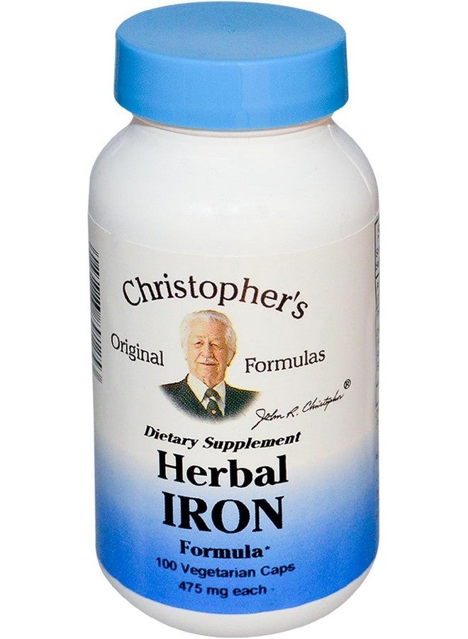 Christopher's Original Formulas Dr. Christopher's Original Formulas - Herbal Iron Formula 450 mg. - 100 Vegetarian Capsules - Image 1