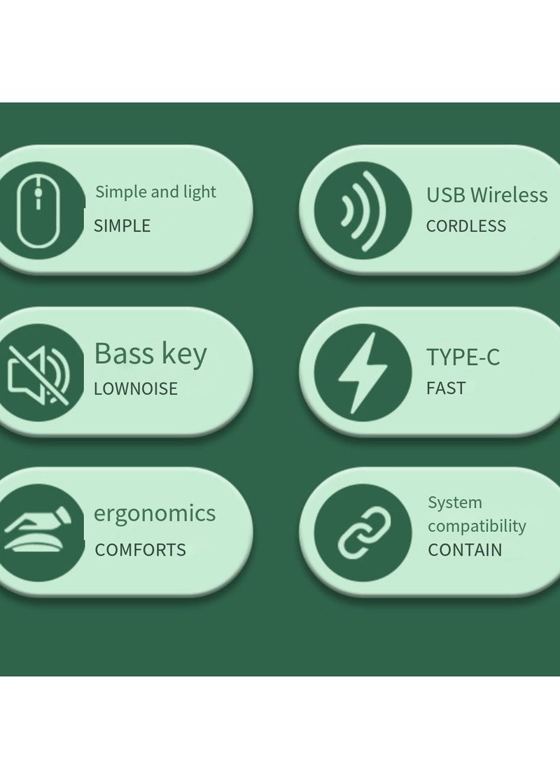 Wireless mouse, rechargeable Bluetooth mouse, (2.4G Bluetooth)  - Image 2