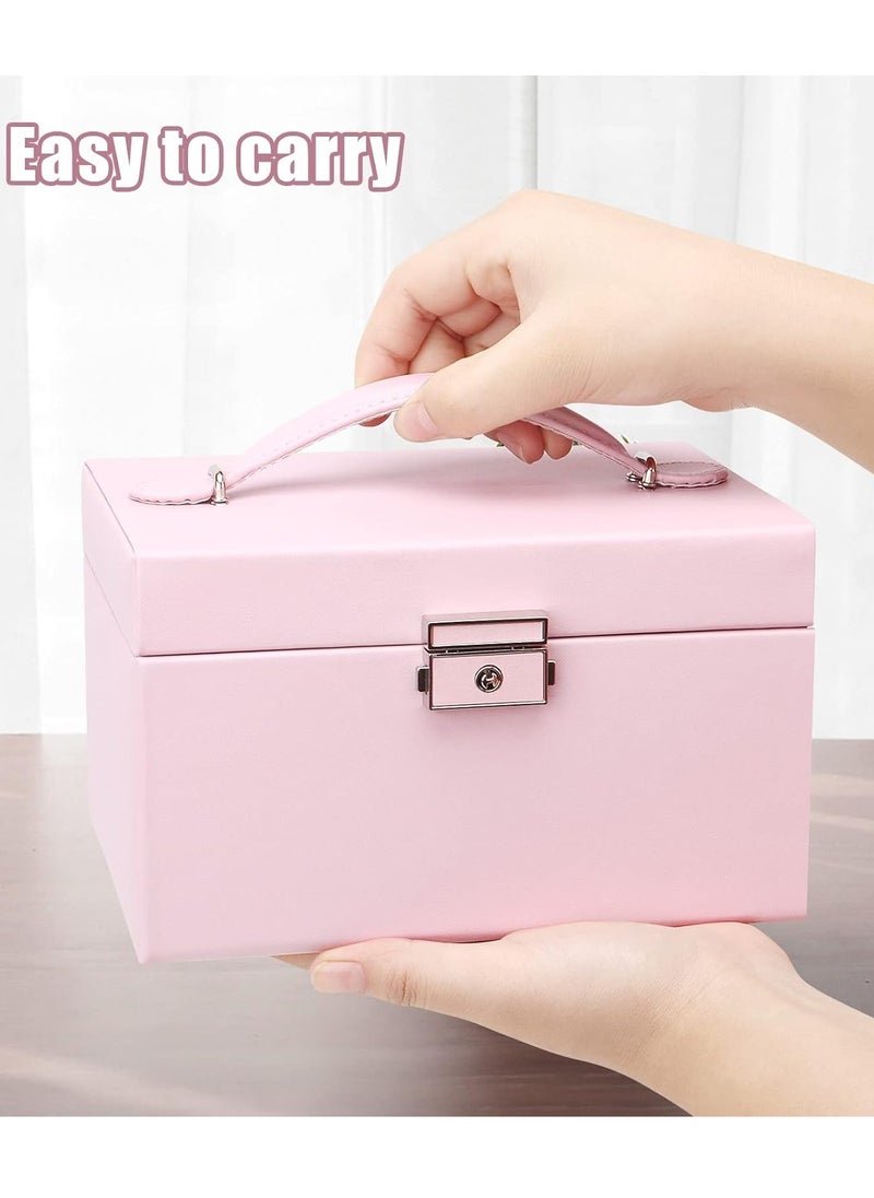 Gerenic - Jewellery Box with Drawers for Women and Girls, PU Leather Large Jewellery Organiser for Rings, Earrings, Bracelets, Necklaces and more - Image 1