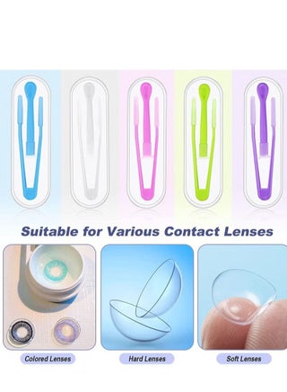 10 Pcs Contact Lense Applicator Lens Tweezers Suction Stick Inserter Remover Handlers Tool for Travel and Outdoor Activities to Use - view 2