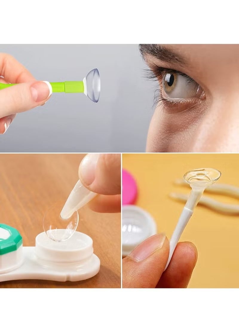 Generic 10 Pcs Contact Lense Applicator Lens Tweezers Suction Stick Inserter Remover Handlers Tool for Travel and Outdoor Activities to Use - Image 3