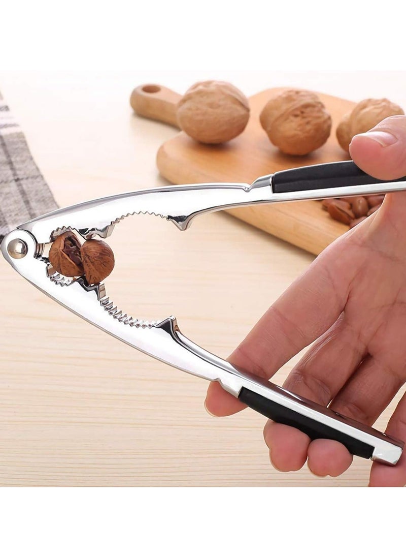 Oasisgalore - Nut Crackers Opener Seafood Sheller Heavy Zinc Alloy Nutcracker Pecan Walnut Plier Clip Tool with Non-Slip Handle - Image 1