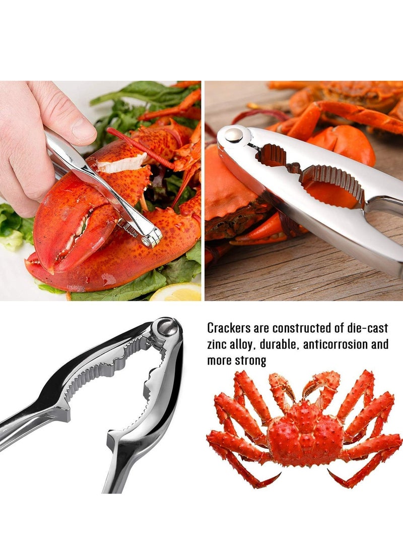 Oasisgalore - Nut Crackers Opener Seafood Sheller Heavy Zinc Alloy Nutcracker Pecan Walnut Plier Clip Tool with Non-Slip Handle - Image 1