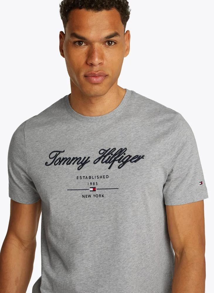 تومي هيلفيغر Regular Fit T-Shirt With Script Logo