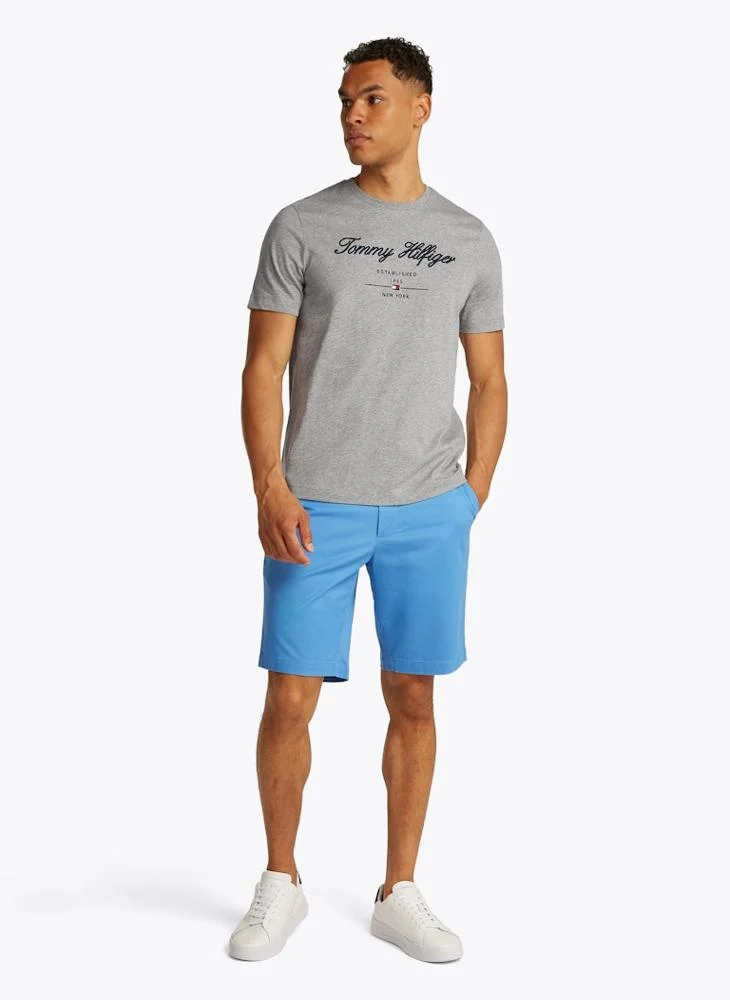 تومي هيلفيغر Regular Fit T-Shirt With Script Logo