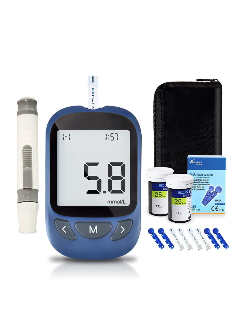 0TO1 TECH Blood Glucose Monitor, Portable Blood Sugar Test Kit, Large Display Digital, Accurate Blood Sugar Level Checker for Home and Travel - Image 1
