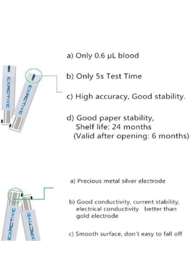 0TO1 TECH Blood Glucose Monitor, Portable Blood Sugar Test Kit, Large Display Digital, Accurate Blood Sugar Level Checker for Home and Travel - Image 3