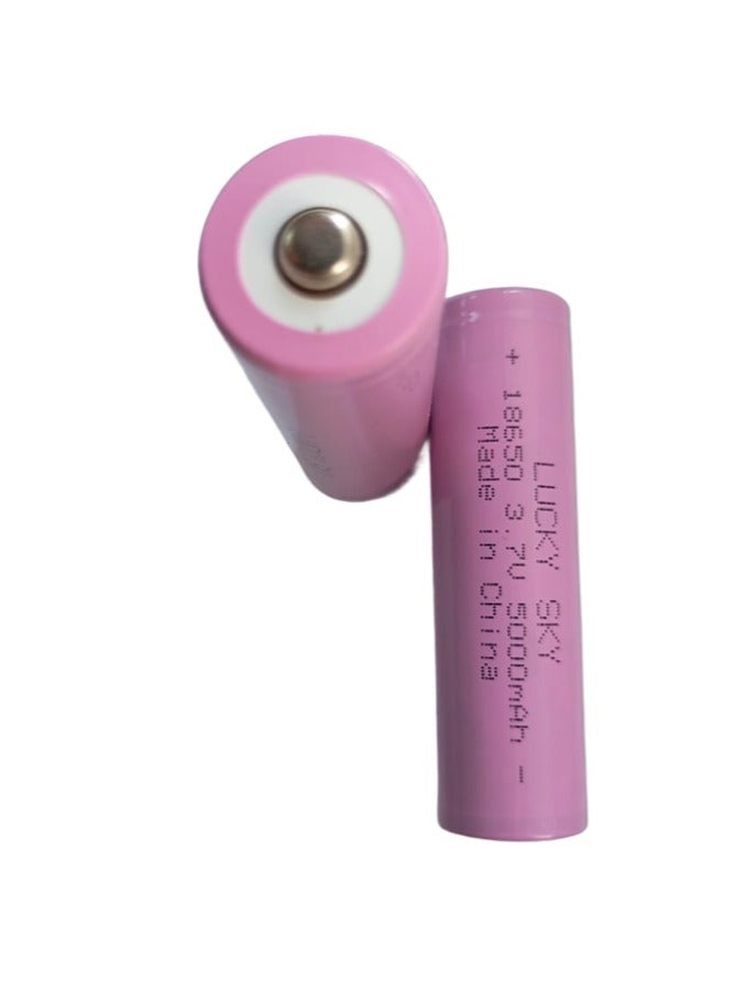 Lucky Sky بطاريات قابلة للشحن INR18650 3.6V 5000mAh عبوة من 2 - Image 2