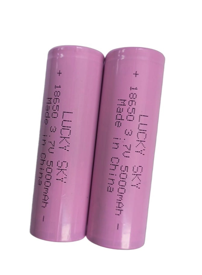 Lucky Sky بطاريات قابلة للشحن INR18650 3.6V 5000mAh عبوة من 2 - Image 1