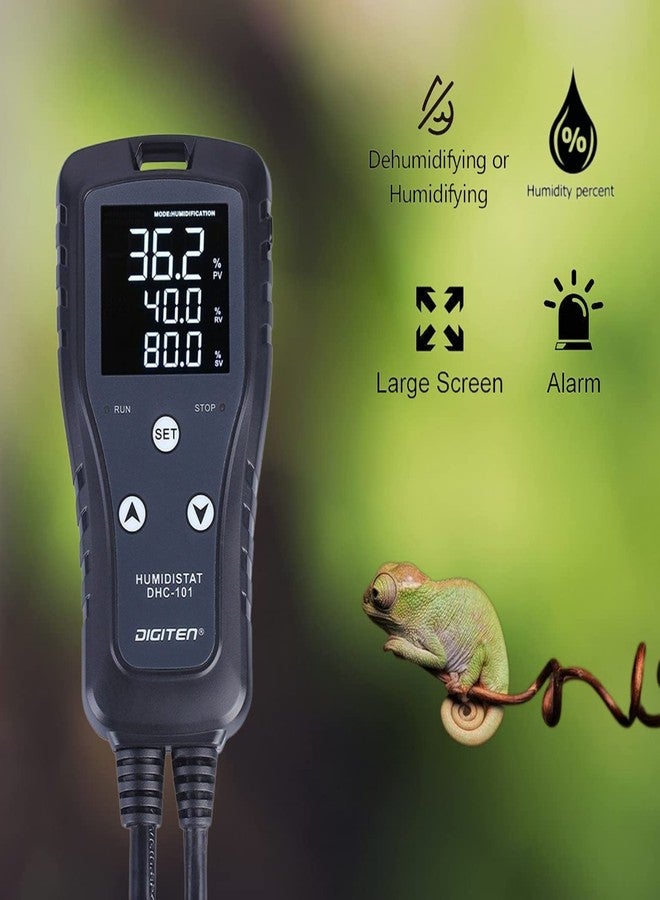 DIGITEN Humidity Controller DHC101 Digital Humidistat Pre Wired Outlet Reptile Humidity Controller for Grow Tent Mushroom Greenhouse Homebrew Fermentation Humidifier Dehumidifier - Image 4