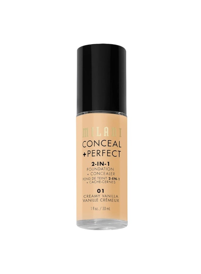 MILANI Cosmetics Conceal + Perfect 2-In-1 Foundation & Concealer 30ml - 01 Creamy Vanilla