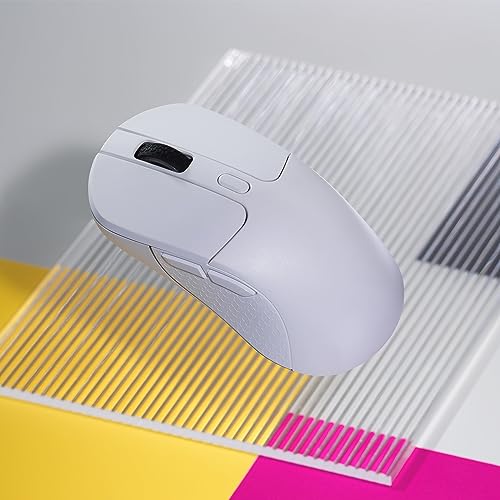 Keychron M3 Wireless Gaming Optical Mouse TriMode 24 GHzBluetooth 51Wired PixArt PAW 3395 sensor 26000 DPI LED RGB Backlit79g Lightweight Programmable Macro Button for Windows PCMac White - Image 3