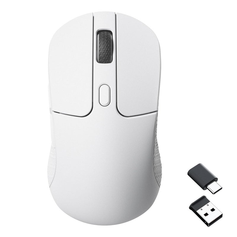 Keychron M3 Wireless Gaming Optical Mouse TriMode 24 GHzBluetooth 51Wired PixArt PAW 3395 sensor 26000 DPI LED RGB Backlit79g Lightweight Programmable Macro Button for Windows PCMac White - Image 2
