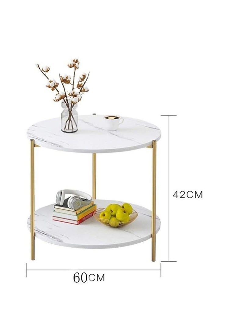 Generic Marble Texture Coffee Table Sofa Side Table Black White Round Square Tea Table for Light Luxury Living Room Furniture  - Image 2