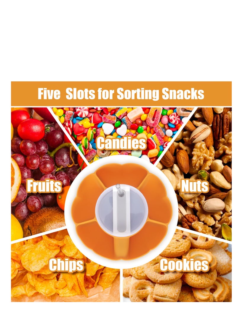 Excefore Snack Bowl for Stanley 40 oz Cup with Handle, Snack Tray on Top for Stanley Cup Accessories, Reusable Silicone Snack Ring for Tumbler, Gifts for Women, 40 oz, orange  - Image 4