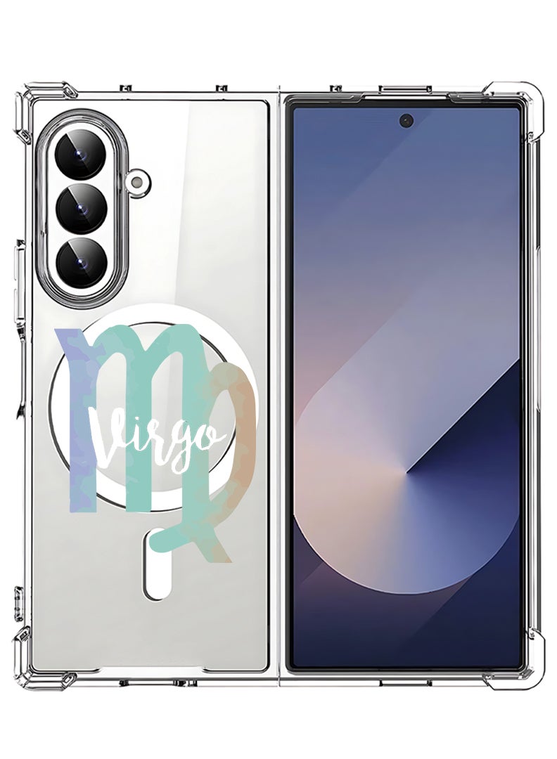 Theodor Magnetic Case for Samsung Galaxy Z Fold 7 Compatible with MagSafe Wireless Charging, Shockproof Phone Bumper Cover Virgo - Image 1