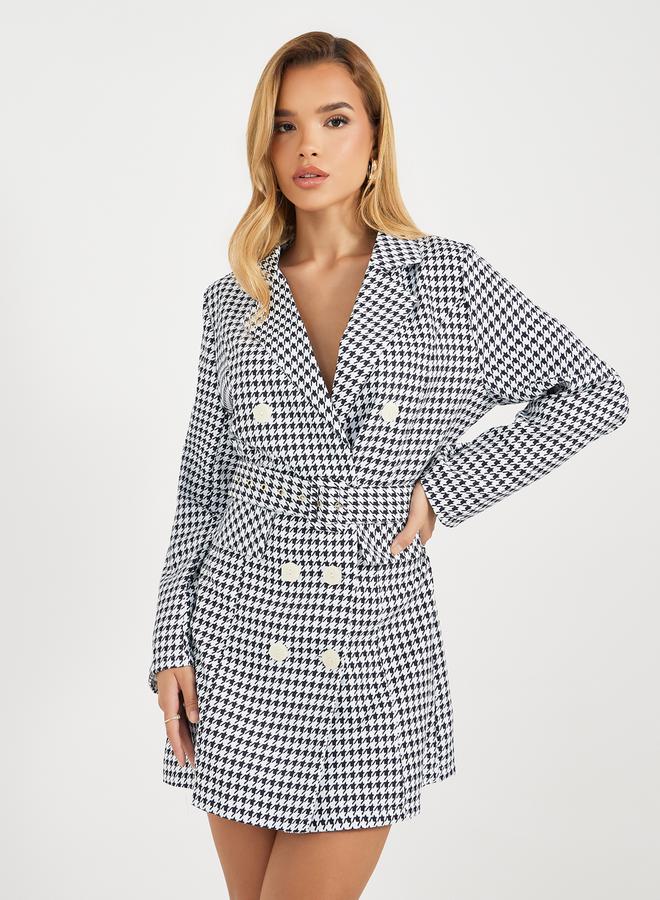 Styli Houndstooth Blazer Dress  - Image 2