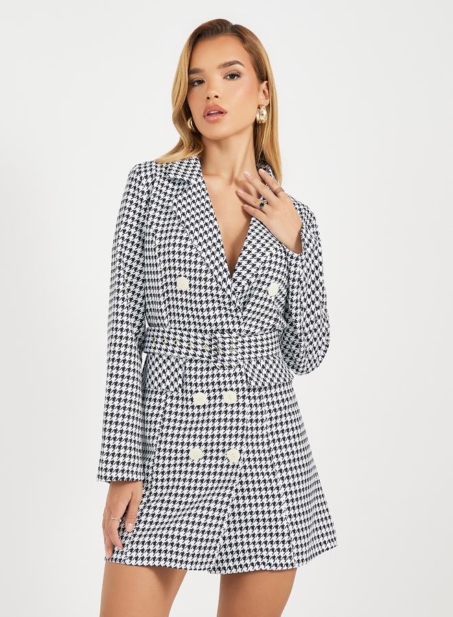 Styli Houndstooth Blazer Dress  - Image 5
