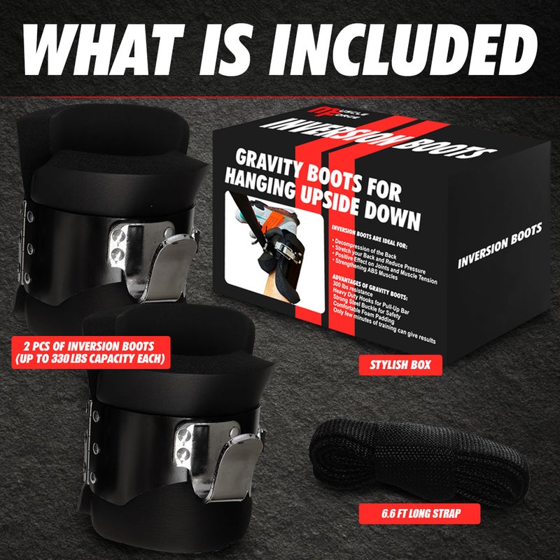 MuscleForge Gravity Boots with Safety Lock, Inversion Boots for Gravity Fitness Training (Pair), for Overhang on The Back and ABS Training, Comfortable 3cm Foam Padding - Image 3