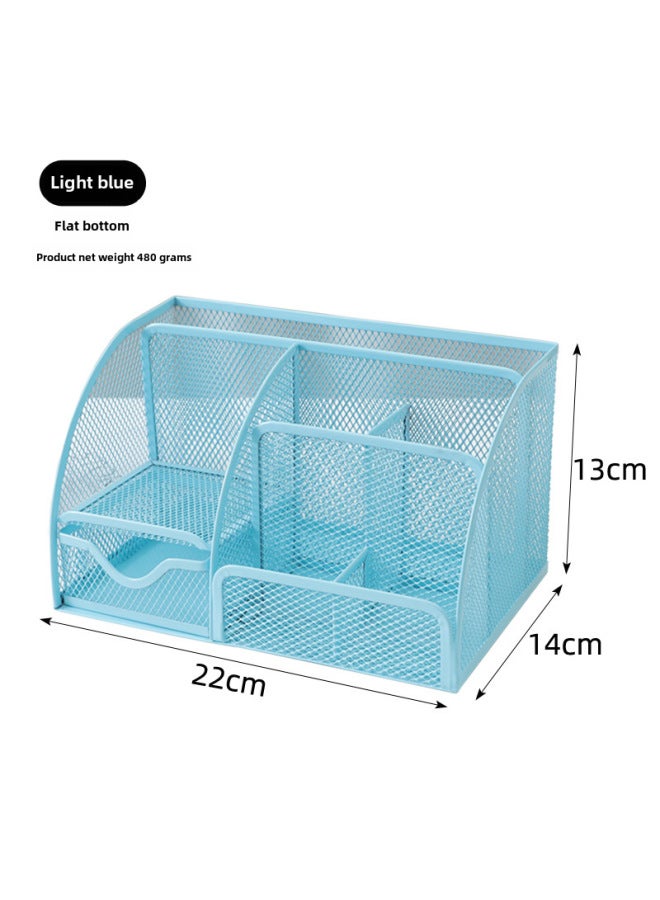 pincai Multi-grid Metal Creative Pen Holder Pen Barrel Multi-functional Office Stationery Storage Drawer Desktop Storage Box - Image 1