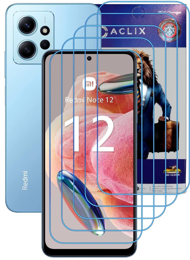 ACLIX 5 Pieces Antistatic ESD Dustproof Premium Quality High Definition Clear Tempered Glass Screen Protector Designed For Xiaomi Redmi Note 12 - Image 1