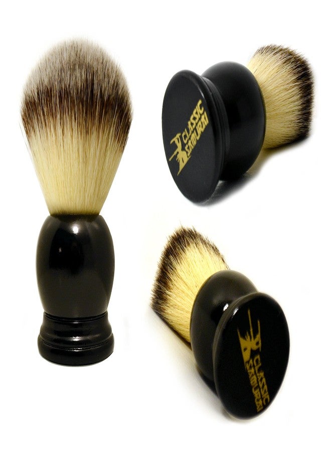 Classic Samurai Men's Shaving Set with Stainless Steel Professional Barber Straight Razor Shavette, 10 Astra Blades, Synthetic Shaving Brush, Arko Soap & Porcelain Mug (Silver Metal Gift Set) - Image 4