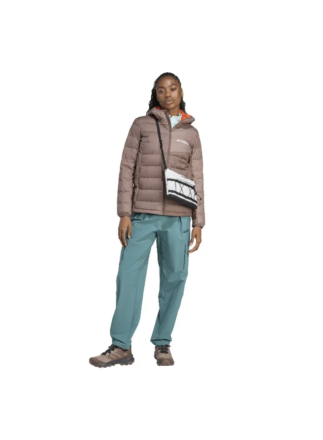 Adidas W Mt Down H J Brown Hiking Jackets For Women XS