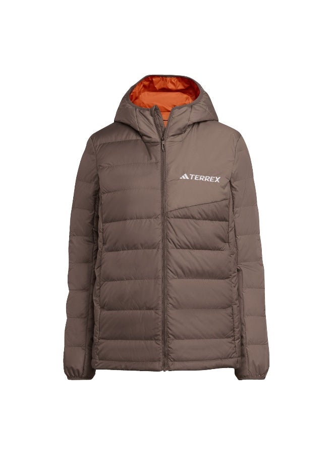 Adidas W Mt Down H J Brown Hiking Jackets For Women XS - Image 1