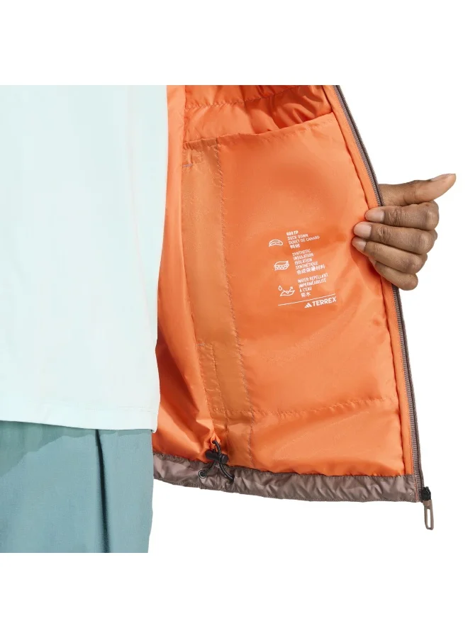 Adidas W Mt Down H J Brown Hiking Jackets For Women XS