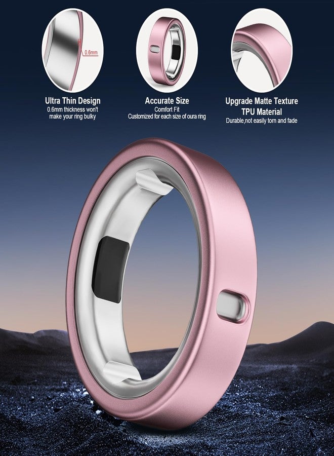 Vigamen 8 Pack Cover Compatible with Oura Ring Gen 4/Oura Ring Gen 3 Horizon/Heritage,Charging Derectly,Matte Texture Wear-Resistant Anti-Scratch TPU Protector for Oura Rings Women Men（A,Size 8 - Image 2