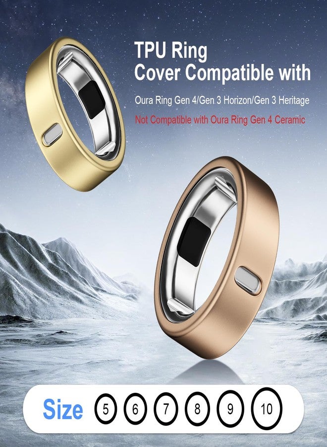 Vigamen 8 Pack Cover Compatible with Oura Ring Gen 4/Oura Ring Gen 3 Horizon/Heritage,Charging Derectly,Matte Texture Wear-Resistant Anti-Scratch TPU Protector for Oura Rings Women Men（A,Size 8 - Image 3