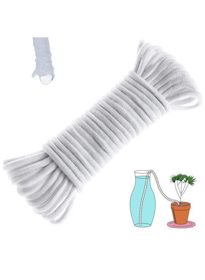 ORIMERC 50 feet 6mm Self Watering Capillary Wick Cord Vacation Plant Sitter DIY Hydroponic Wicking Self-Watering Planter Pot Automatic Water System Device Potted Violet Auto Seedling Waterer Rope - Image 1