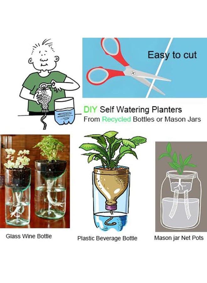 ORIMERC 50 feet 6mm Self Watering Capillary Wick Cord Vacation Plant Sitter DIY Hydroponic Wicking Self-Watering Planter Pot Automatic Water System Device Potted Violet Auto Seedling Waterer Rope - Image 5