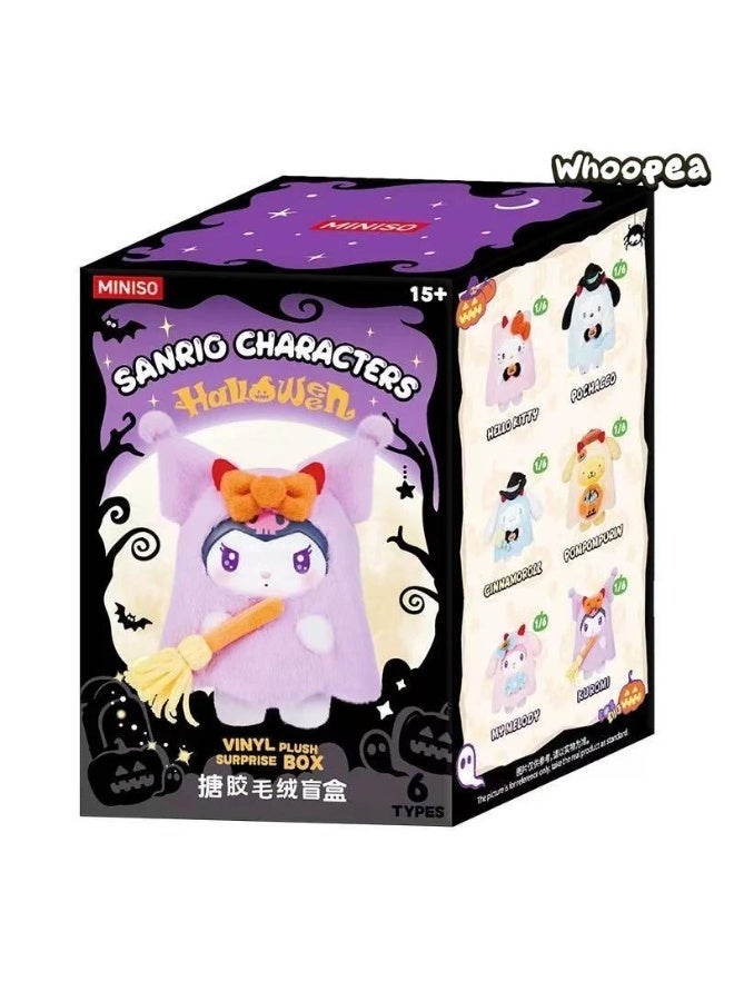 MINISO x Sanrio Characters Candy Carnival Night Collection Vinyl Plush Pendant Blind Box, Full Display Set of 6 Sealed Mystery Boxes, Character Collectible for Display and Gifting - Image 2
