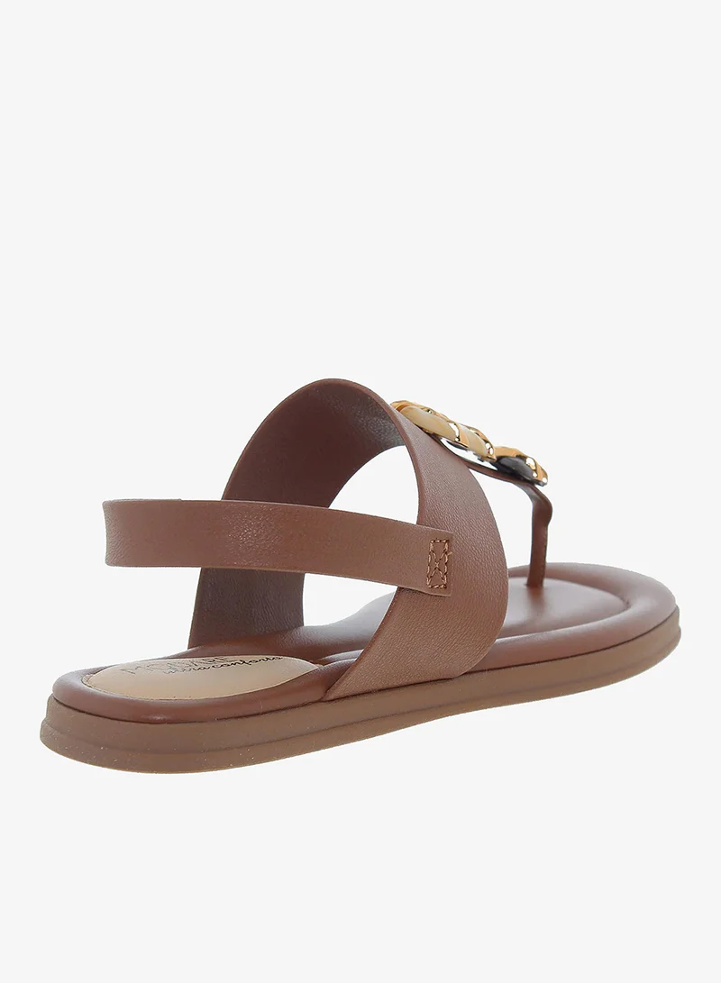 Modare Brown Modare Women’s Flat Sandals with Back Strap – Secure Fit and Lightweight Daily Wear for Women | Best Price UAE
