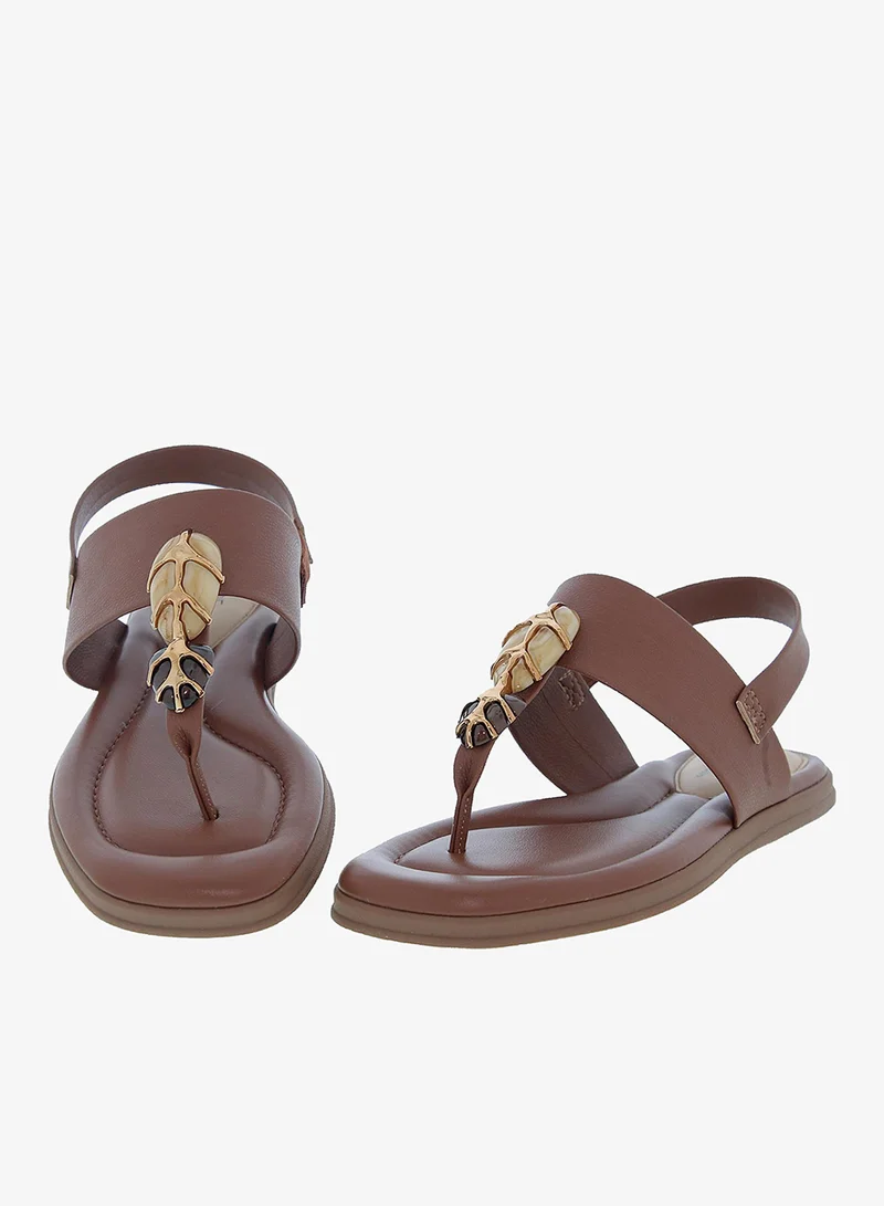 Modare Brown Modare Women’s Flat Sandals with Back Strap – Secure Fit and Lightweight Daily Wear for Women | Best Price UAE