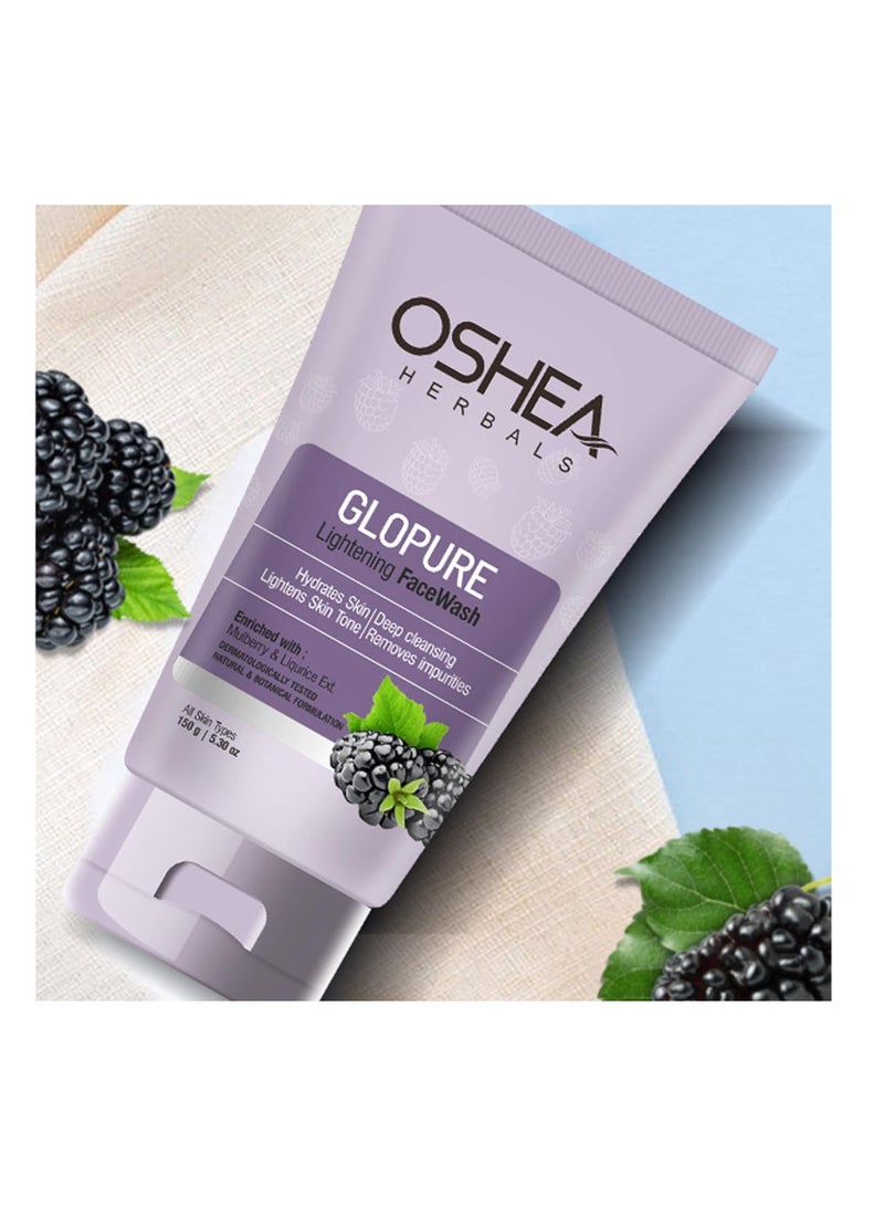 Oshea Herbals Glopure Lightening Face Wash Hydrates Skin Deep Cleansing Lightens Skin Tone Removes Impurities 150 GM - Image 5