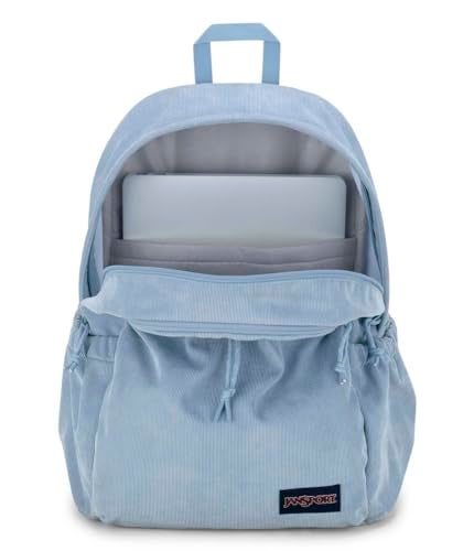 JanSport Lounge Pack FX – Large Main Compartment, Dual Water Bottle Pockets, Front Drawcord Pocket, Padded Laptop Sleeve, Blue Dusk - Image 4