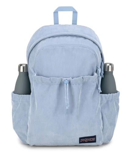 JanSport Lounge Pack FX – Large Main Compartment, Dual Water Bottle Pockets, Front Drawcord Pocket, Padded Laptop Sleeve, Blue Dusk - Image 3
