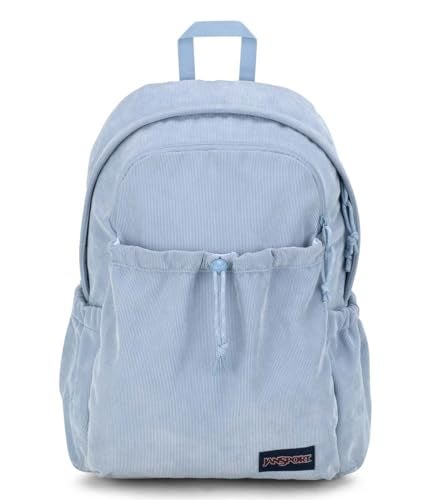 JanSport Lounge Pack FX – Large Main Compartment, Dual Water Bottle Pockets, Front Drawcord Pocket, Padded Laptop Sleeve, Blue Dusk - Image 1