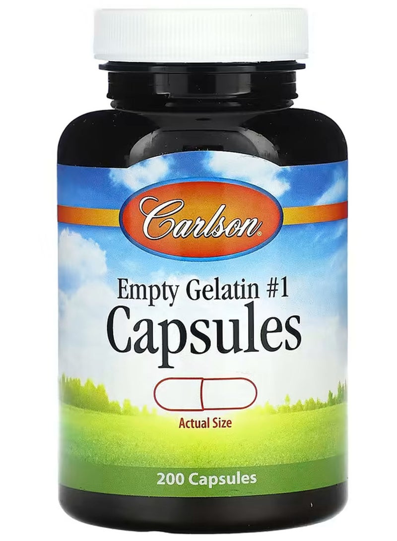 كارلسون كبسولات الجيلاتين الفارغة # 1 ، 200 كبسولة - Image 1