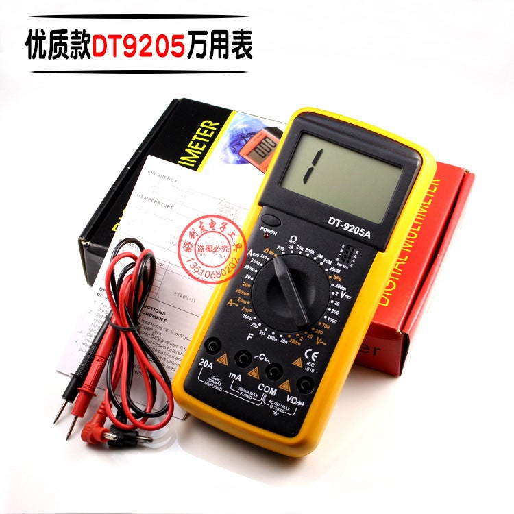 High-Quality DT9205 Digital Multimeter with Buzz Indicator 