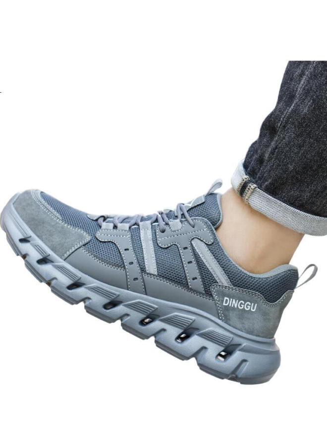 Dinggu Dinggu Safety Shoes For Men, Steel Toe Anti-Smashing Anti-Puncture Work Boots, Lightweight All-Season Construction Site Safety Footwear 1109Huiw38 - Image 2