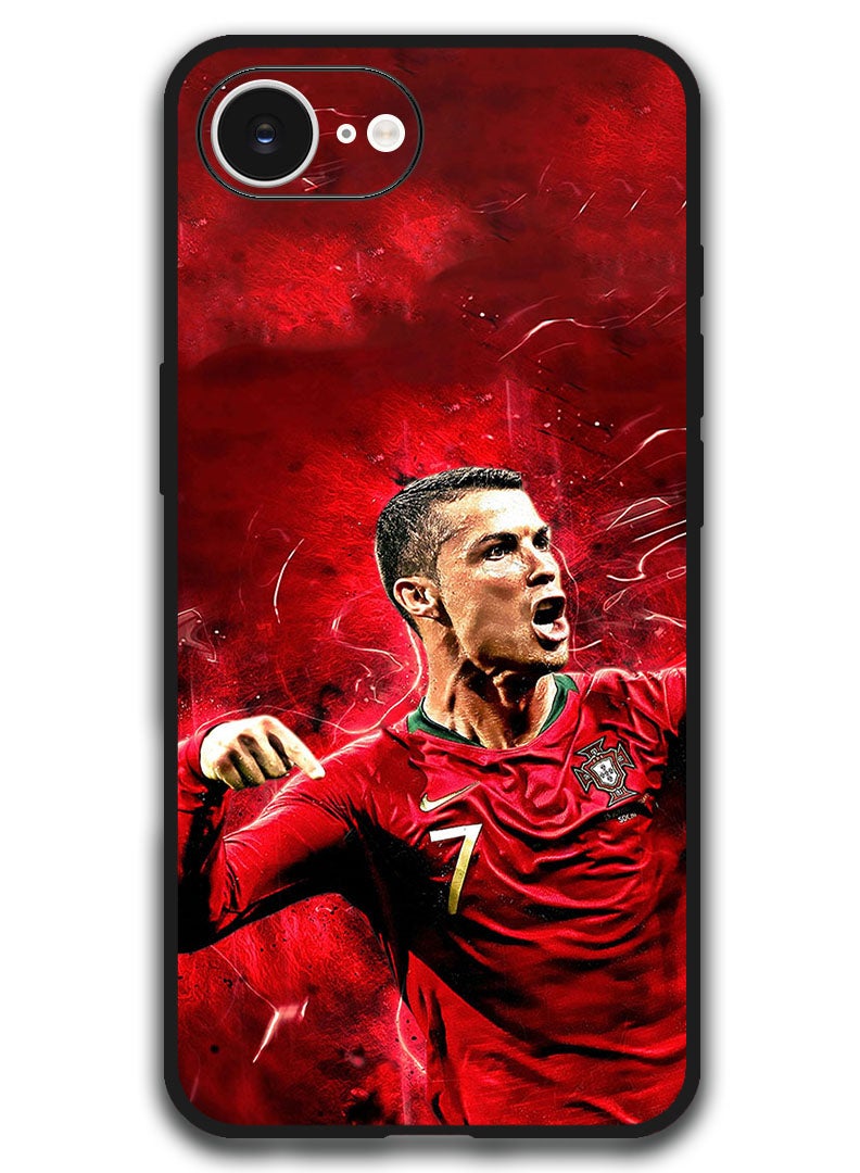 Theodor Case Compatible with Apple iPhone 17e / 16e 6.1 Inch Protection Shockproof Bumper Cover - Cristiano Ronaldo (2) - Image 1