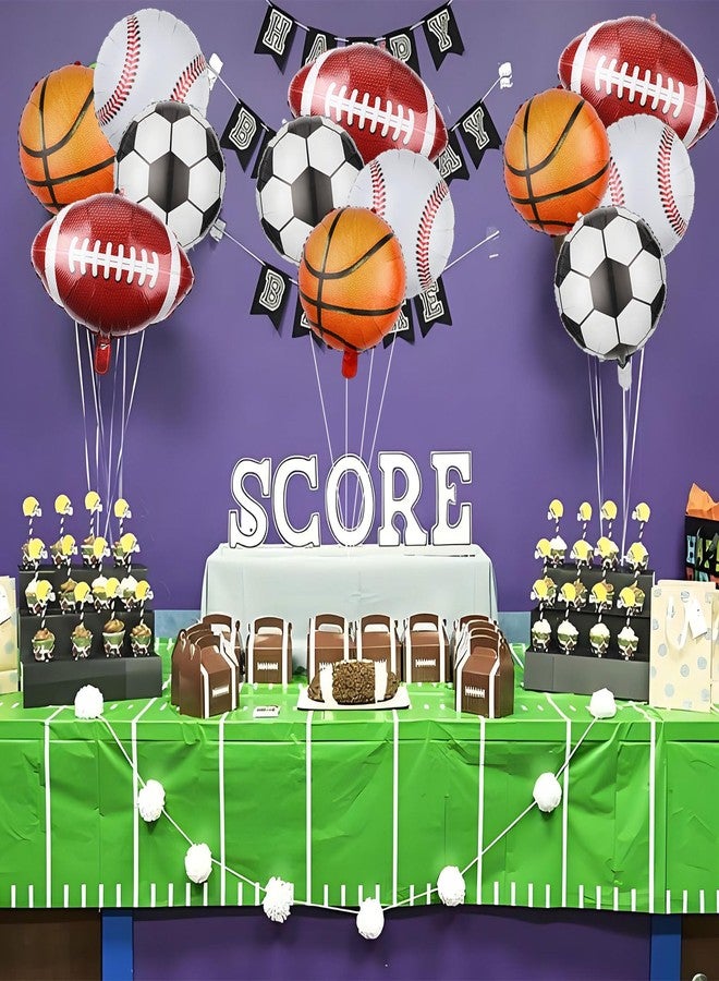 YOUDICT 12 PCS Sports Balloons Football Basketball Baseball Soccer Football Party Balloons for Sports Birthday Party Decorations Supplies - Image 3