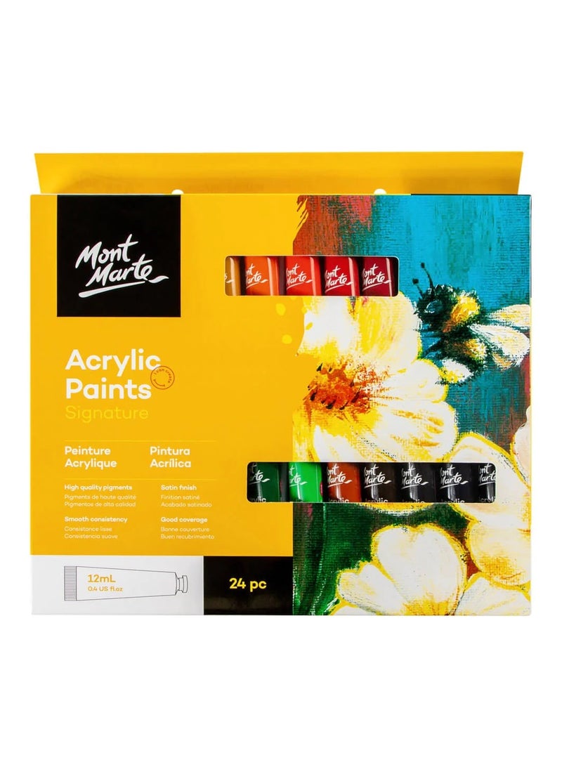 Mont Marte Acrylic Paints 24pc x 12ml - Image 1