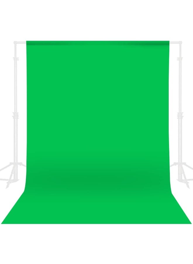 Collapsible Backdrop Photo Booth Background Polyester Cotton Backdrop for YouTube Video Recording Photography Video Television Screen Birthday Wedding Party (3.3x6.6ft Green)  - Image 1