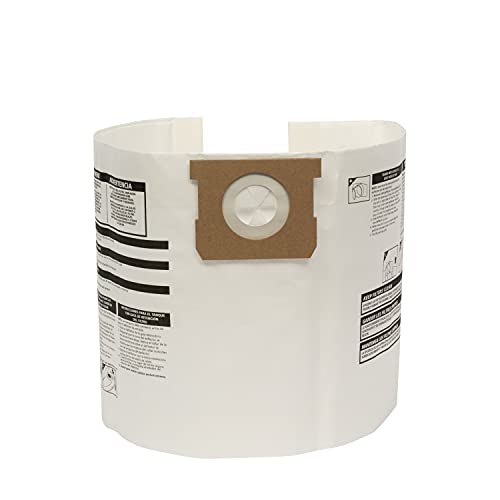 SHOPVAC Shop-Vac 9066133 Disposable Filter Bags, Fits 5-8 Gallon Vacs, For Dry Pick-Up Only, White Paper, (3-Pack) - Image 1